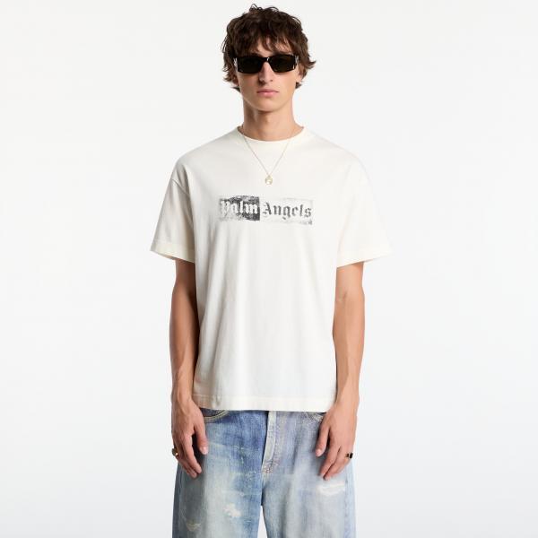 Tričko Palm Angels Stamp Logo Regular Tee Off White/ Black M