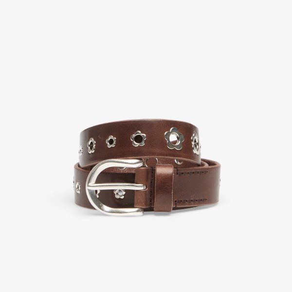 Pásek OUR LEGACY 3.5 Cm Flower Belt Grand Mahogany Glossy Bullhide 90