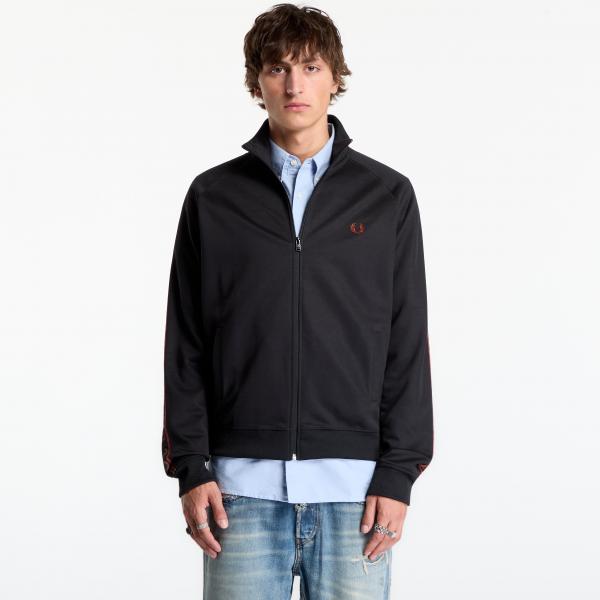 Mikina FRED PERRY Contrast Tape Track Jacket Black L