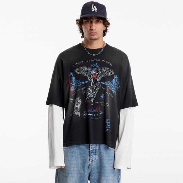 Tričko Represent Heavier Than The Heavens Ls T-Shirt UNISEX Washed Black L