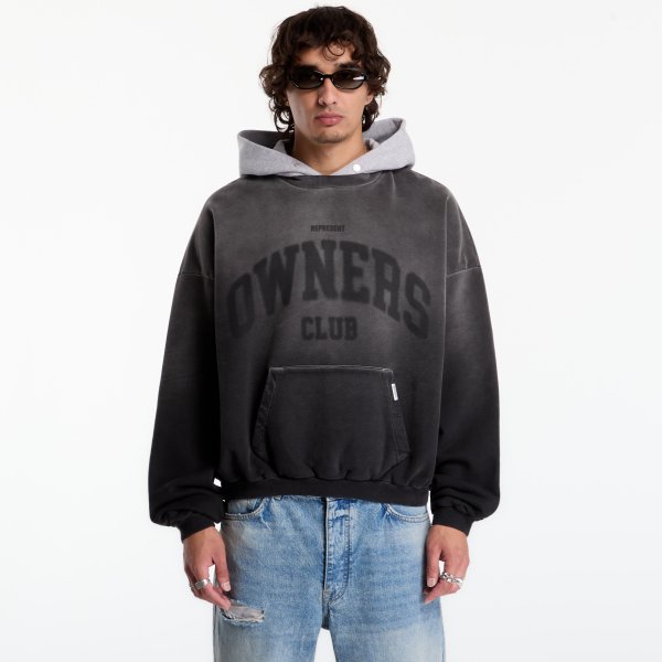 Mikina Represent Owners Hoodie UNISEX Weathered Black XXL