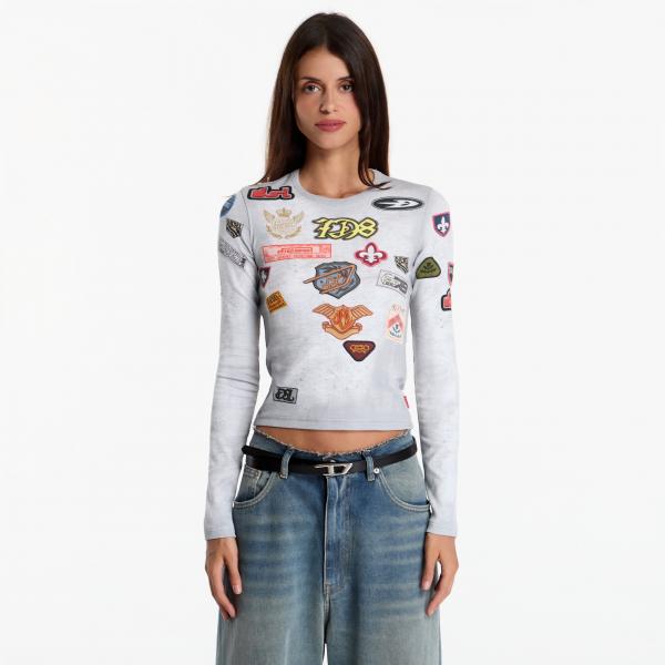 Tričko Diesel T-Ele-Longsleeve T-Shirt White M