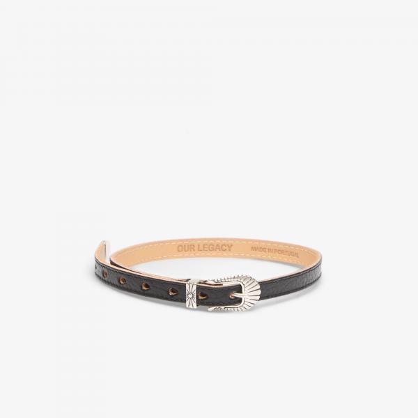 Náhrdelník OUR LEGACY Cowboy Wrap Around Deep Black Leather Universal