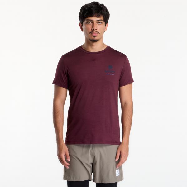 Tričko SAYSKY Statement Pace T-Shirt Burgundy XL