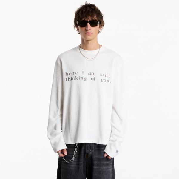 Tričko MISBHV Here I Am Still Thinking Of You Waffle Longsleeve UNISEX Off White XXL