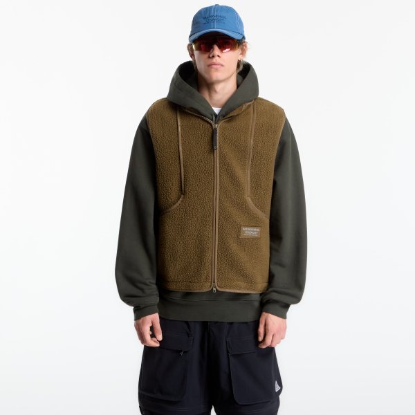Vesta Pas Normal Studios Off-Race Pile Fleece Vest Deep Olive L