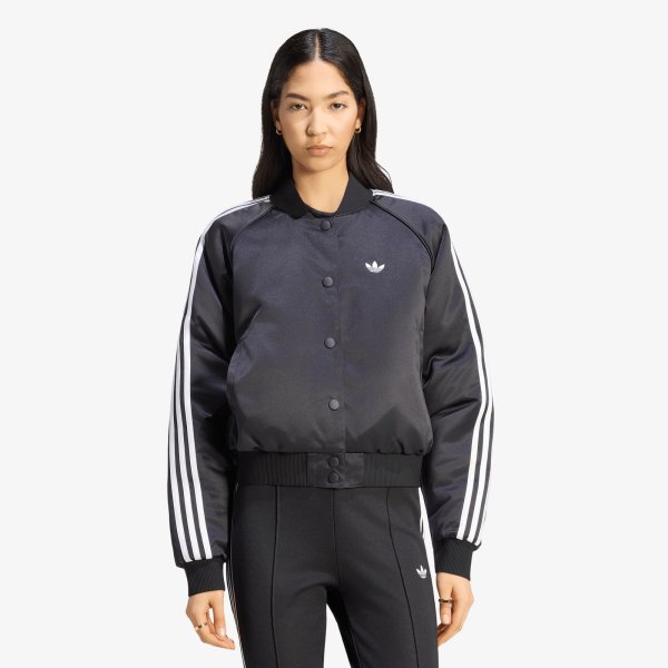 Bomber adidas Satin SST Bomber Jacket Black/ White/ Grey Three M