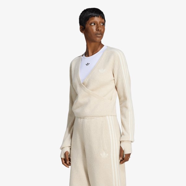 Svetr adidas Adiluna Season 2 x Jennie Knitted Wrap Around Cardigan Bliss M