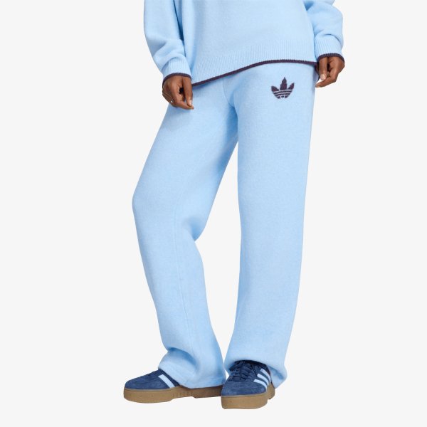 Tepláky adidas Ess Knit Tipping Pants Clear Sky/ Noble Red XS