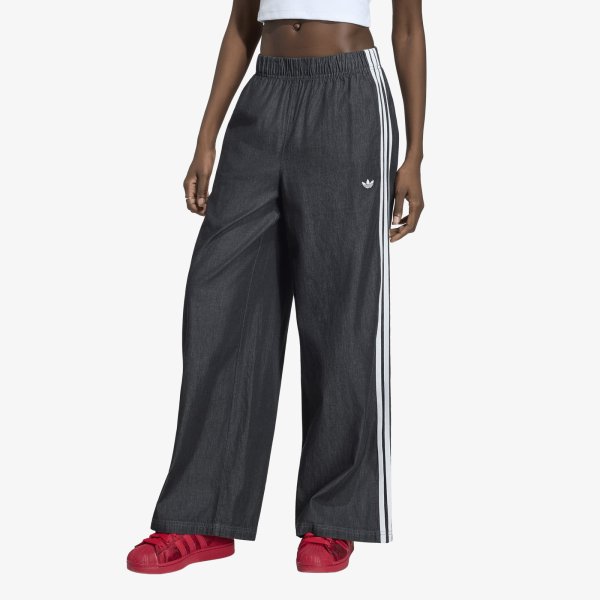 Kalhoty adidas Originals Summer Glow Denim Wide Leg Medium Black Denim XL