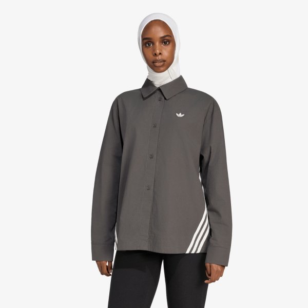 Košile adidas 3 Stripes Shirt Utility Black/ Cloud White M