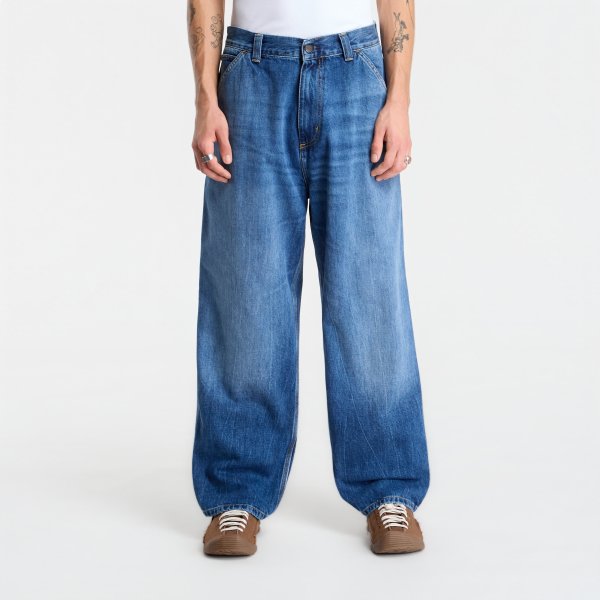 Džíny Carhartt WIP OG Single Knee Pant Blue Marble Used Wash XS