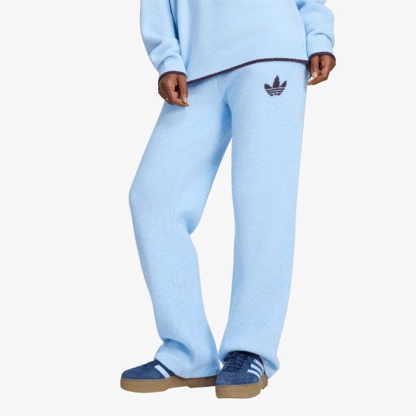 Tepláky adidas Ess Knit Tipping Pants Clear Sky/ Noble Red L