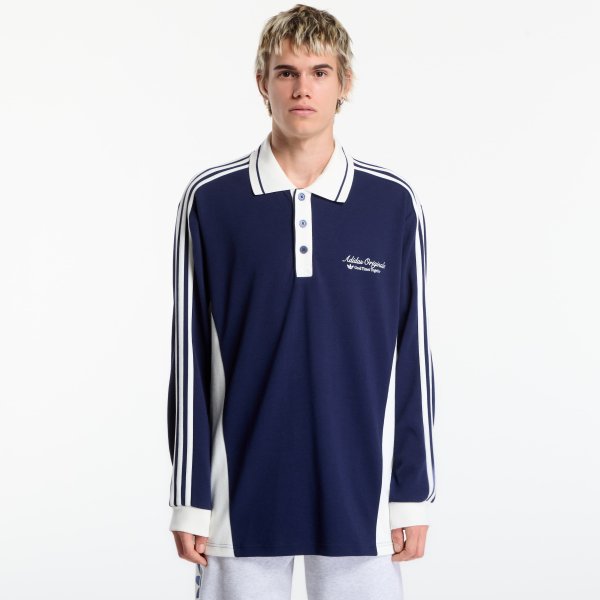 Tričko adidas Polo Ls M Night Indigo/ Off White L