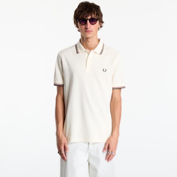 Tričko FRED PERRY Twin Tipped Fred Perry Shirt Beige L