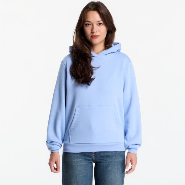 Mikina Urban Classics Ladies Fluffy Hoody Powder Blue XS