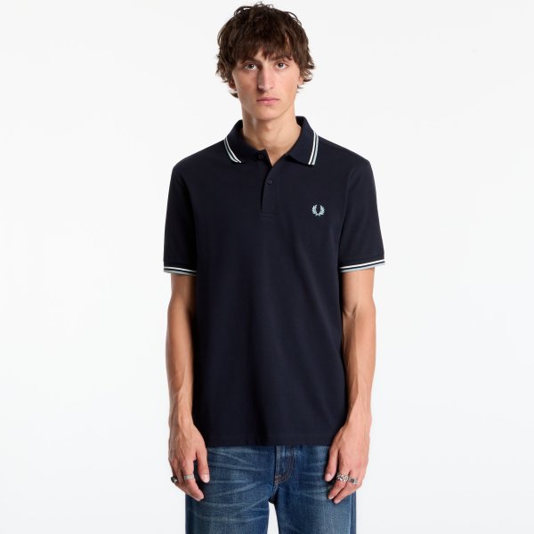 Tričko FRED PERRY Twin Tipped Fred Perry Shirt Navy XXL