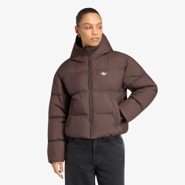 Péřovka adidas Hooded Padded Jacket Aurora Coffee L