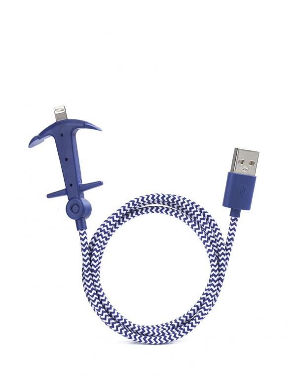 Kikkerland Anchor Phone Cable iPhone Modrá