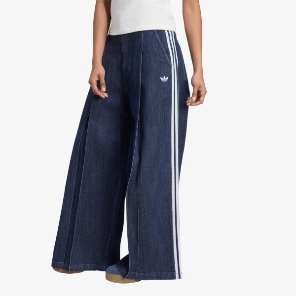 Kalhoty adidas Denim Pleats Wide Leg Indigo Denim 29/32