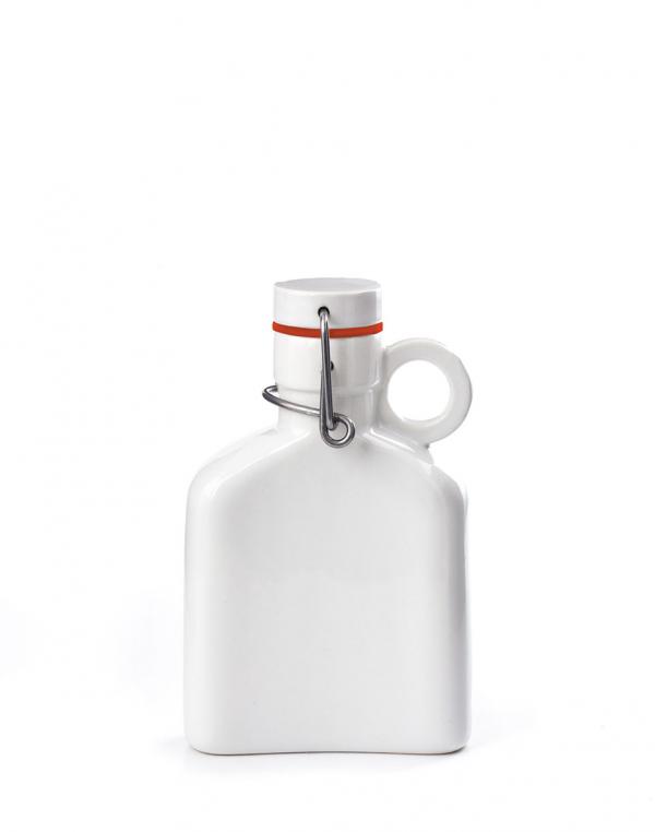 Kikkerland Brooklyn Flask Small 4oz bílá
