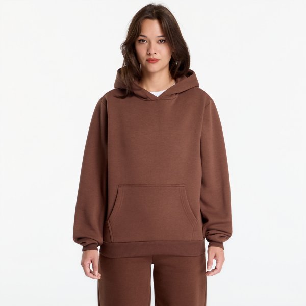 Mikina Urban Classics Ladies Fluffy Hoody Chocolate Brown S