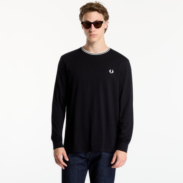 Tričko FRED PERRY LS Twin Tipped T-shirt Black M