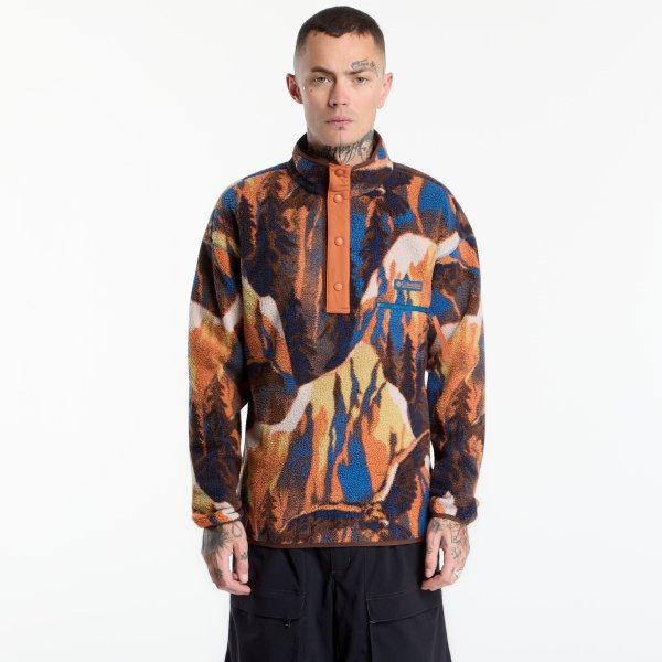 Mikina Columbia Helvetia™ II Printed Half Snap Fleece Teak Brown Soarin S