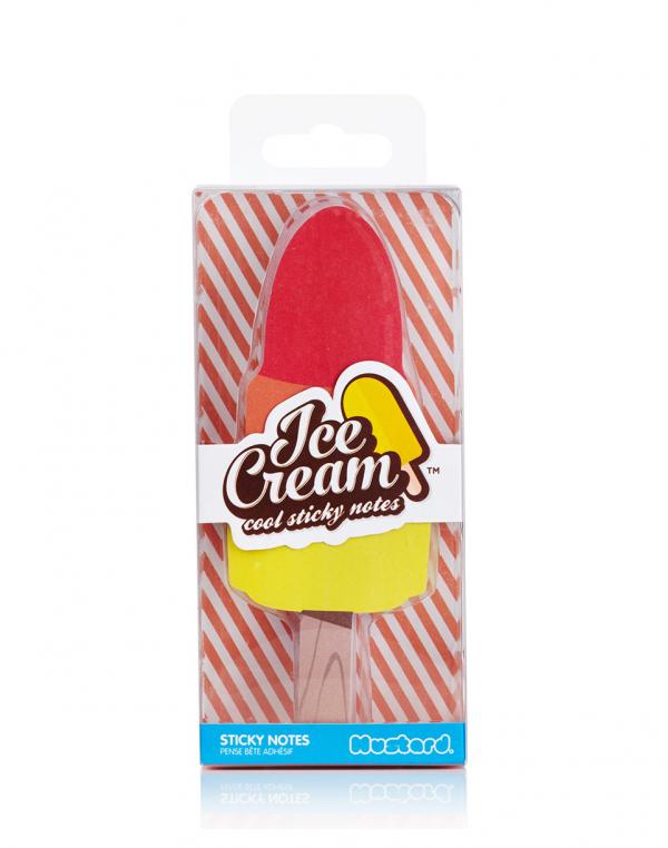 Papírnictví Just Mustard Ice Cream Cool Sticky Notes - Rocket