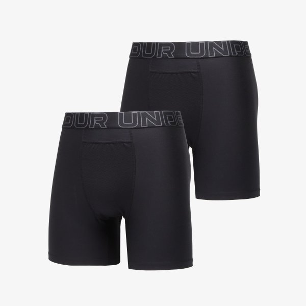 Boxerky Under Armour Performance Pouch Solid 6in 2-Pack Black XL