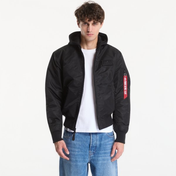 Bunda Alpha Industries MA-1 Zip Hood Backprint Black/ Reflective M