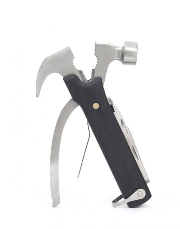 Kikkerland Wood Multi-FXN Hammer Tool černá