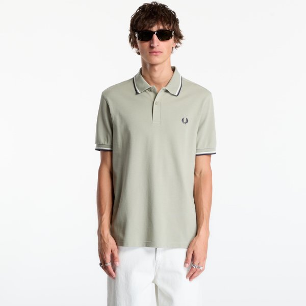 Tričko FRED PERRY Twin Tipped Fred Perry Shirt Seagrass XXL