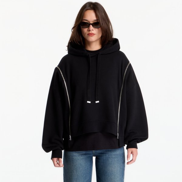 Mikina AllSaints Ciara Hoody Black L
