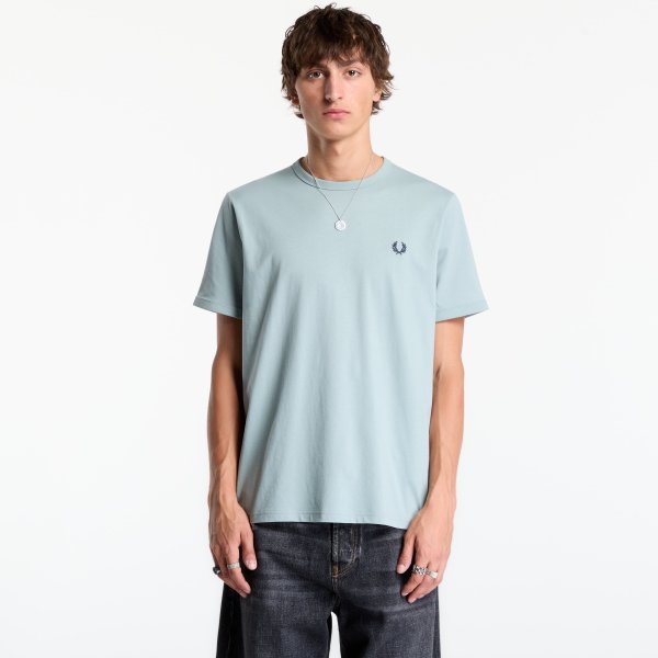 Tričko FRED PERRY Ringer T-shirt Silver Blue L