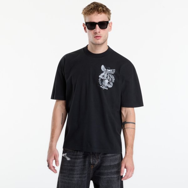 Tričko AllSaints Seraph Ss Crew Washed Black M