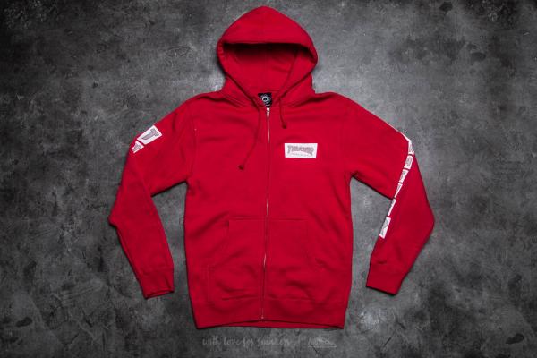 Thrasher Boxed Logo Zip Hood Red