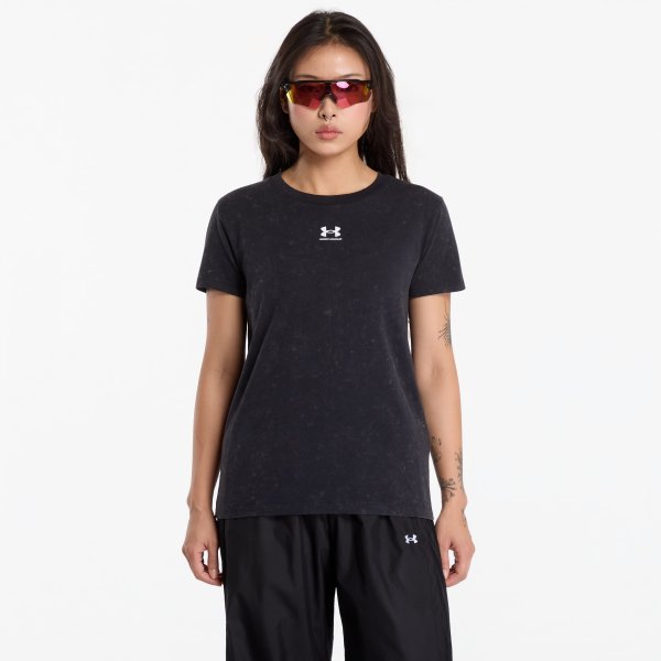 Tričko Under Armour Rival Cotton Wash Ss Black L