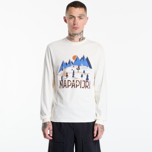 Tričko Napapijri Tee Long-Sleeve T-Shirt White S