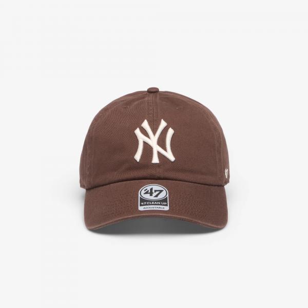 Kšiltovka '47 Brand MLB Clean Up Contrast New York Yankees Cap Brown Universal