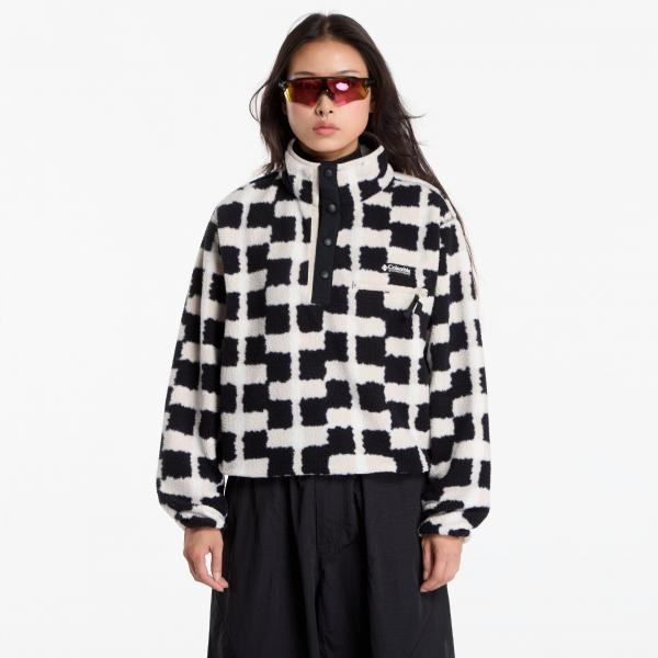 Mikina Columbia Helvetia™ II Printed Cropped Half Snap Black, Geostack M