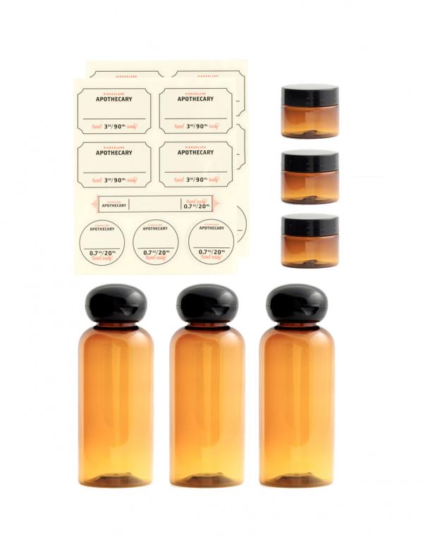 Kikkerland Apothecary Travel Set Weekender