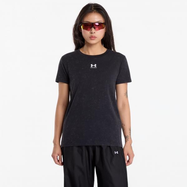 Tričko Under Armour Rival Cotton Wash Ss Black XS