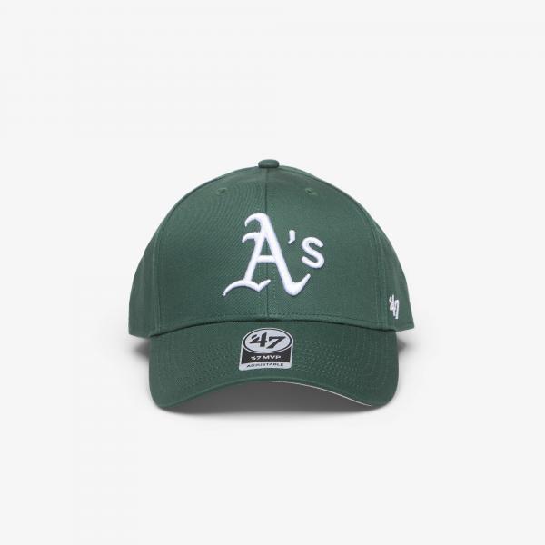Kšiltovka '47 Brand MLB Mvp Raised Basic Oakland Athletics Cap Dark Green Universal