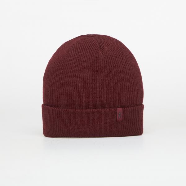 Čepice On Merino Beanie Maroon Universal