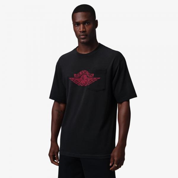 Tričko Jordan Flight Essentials Men's Pocket T-Shirt Black/ University Red L