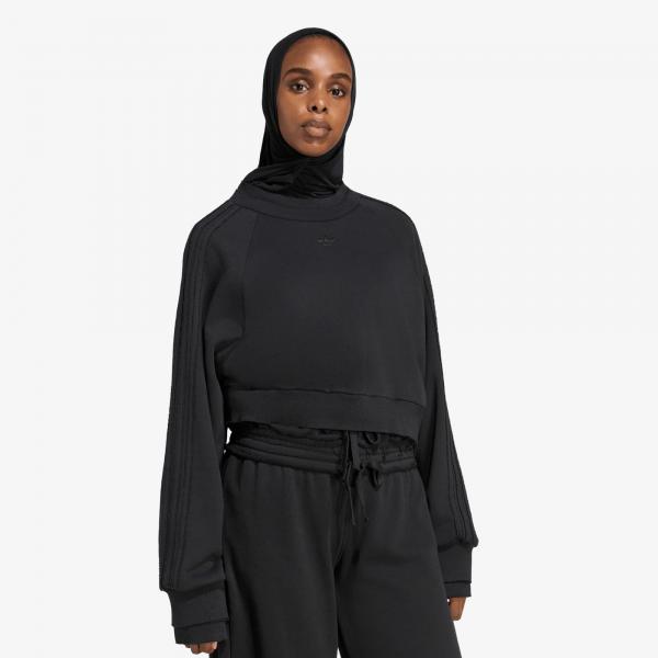 Mikina adidas Winterized Double Crew Sweatshirt Black S