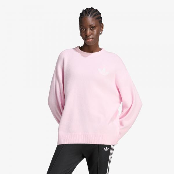 Svetr adidas Originals Athl Dept Knitted Sweater Clear Pink S