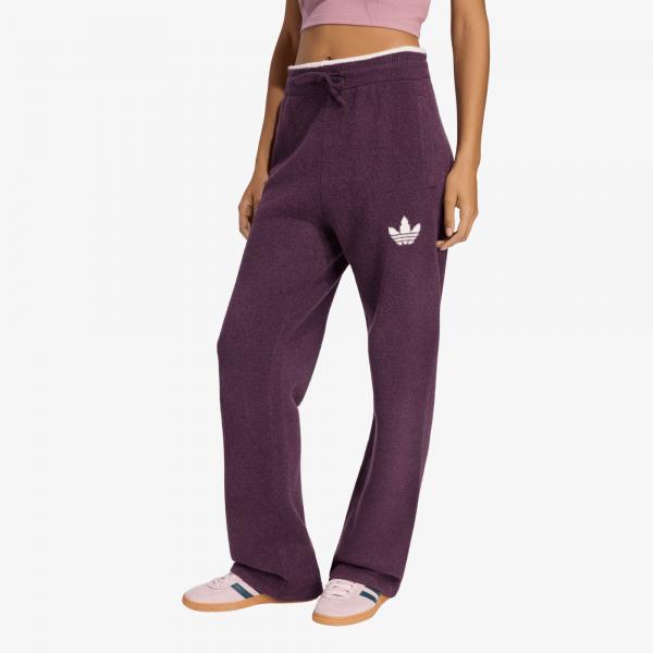 Tepláky adidas Ess Knit Tipping Pants Noble Red/ Cream White L