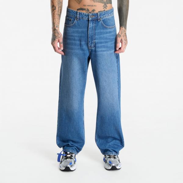 Džíny L/AB c/o Off-White™ Straight Fit Piped Denim Steel Indigo 38